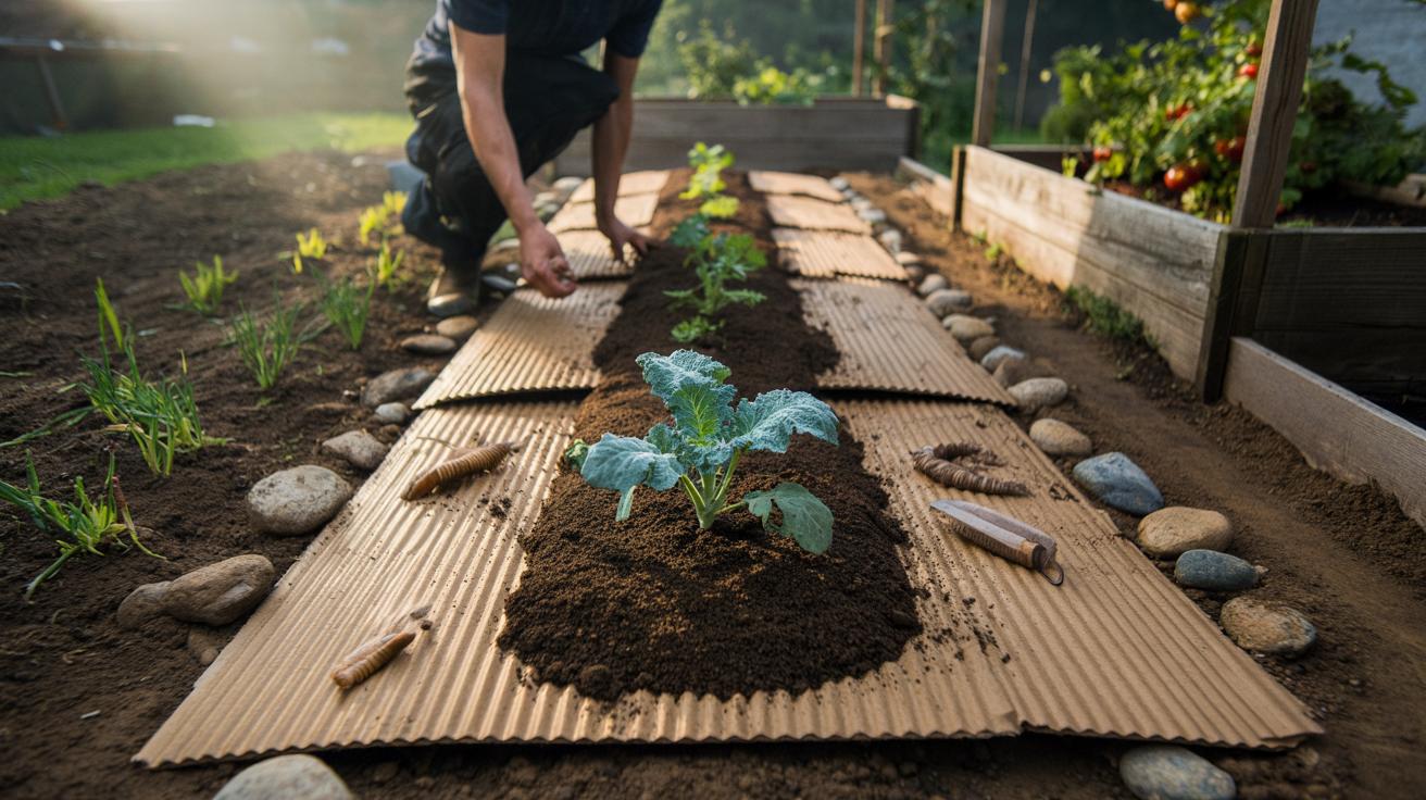 The cardboard trick that keeps weeds away all season long